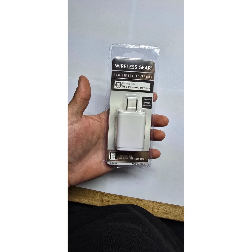 Wireless Gear Dual2.1 Amp Usb Port Ac Charger